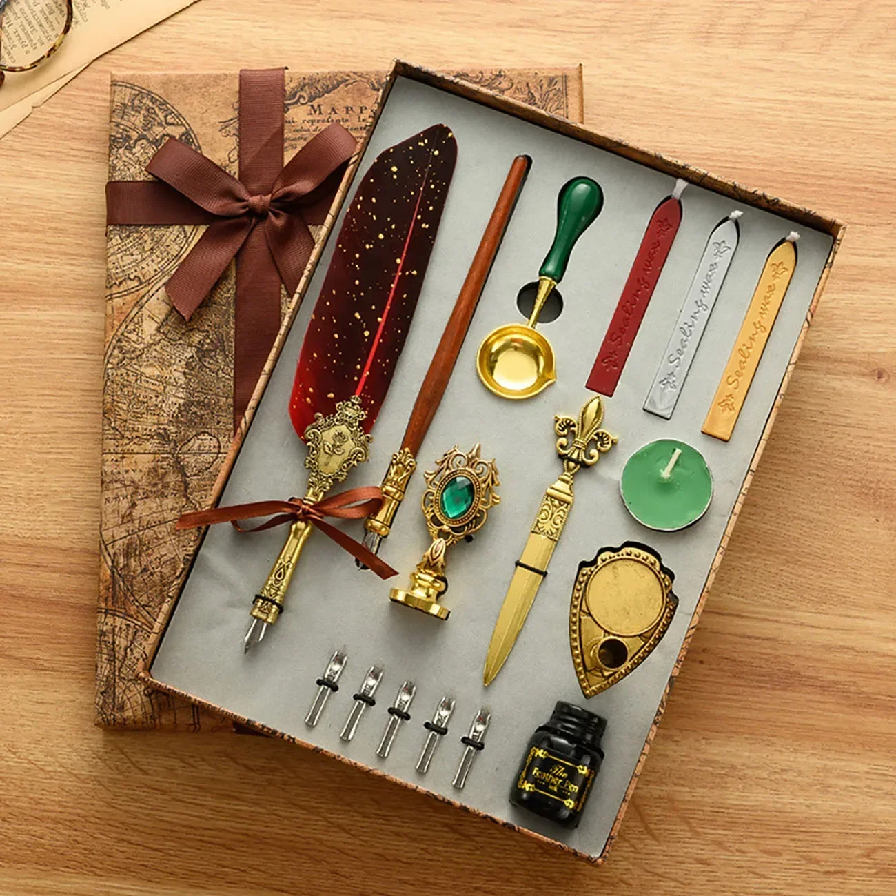 Classic Calligraphy Feather Pe - Wax Seal Stamp Set review and price