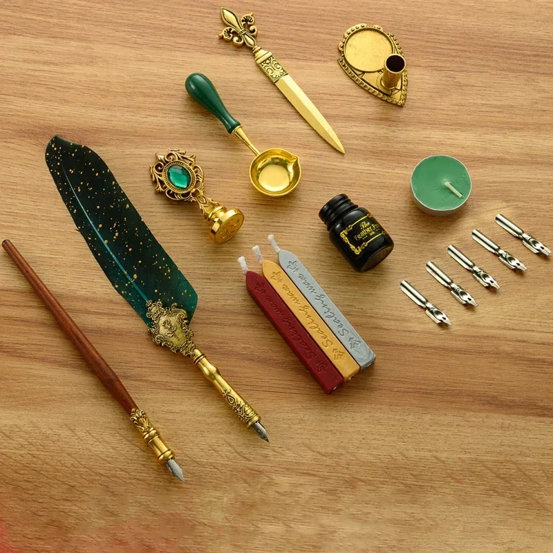 Classic Calligraphy Feather Pe - Wax Seal Stamp Set review and price