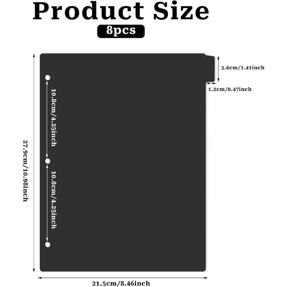 8 Tab Black Plastic Binder Div - Tab Divider A4 review and price